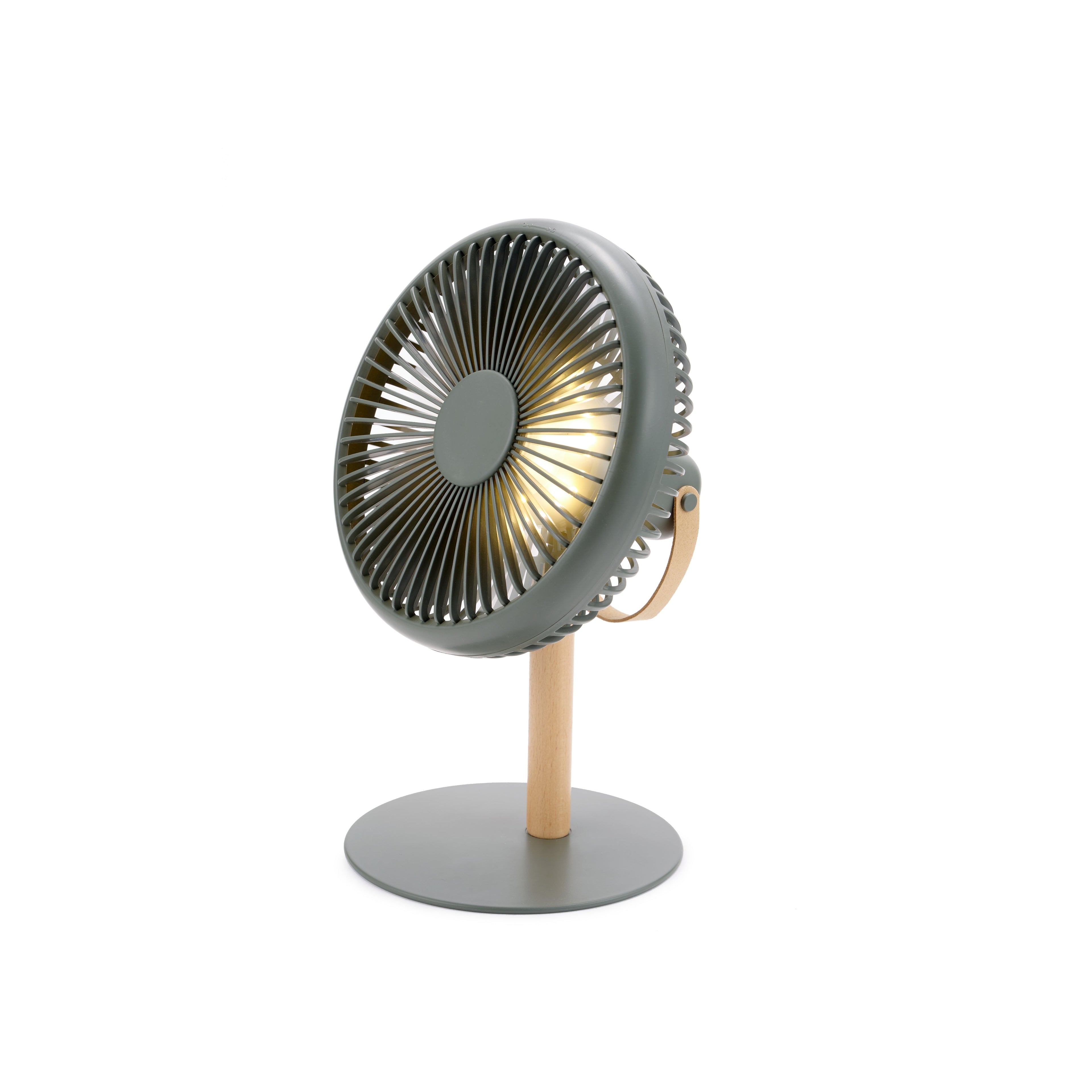 Desk Fan Lamp - Khaki Green