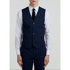 Fursac - Gilet En Toile De Laine À Motif Prince De Galles - Petrole - Homme