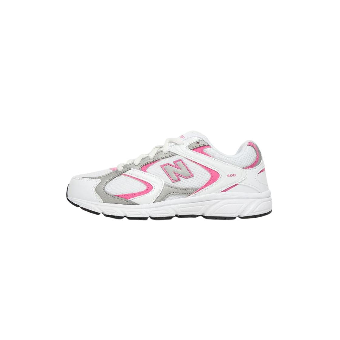 Baskets New Balance G408 Junior - Blanc, Rose, Gris