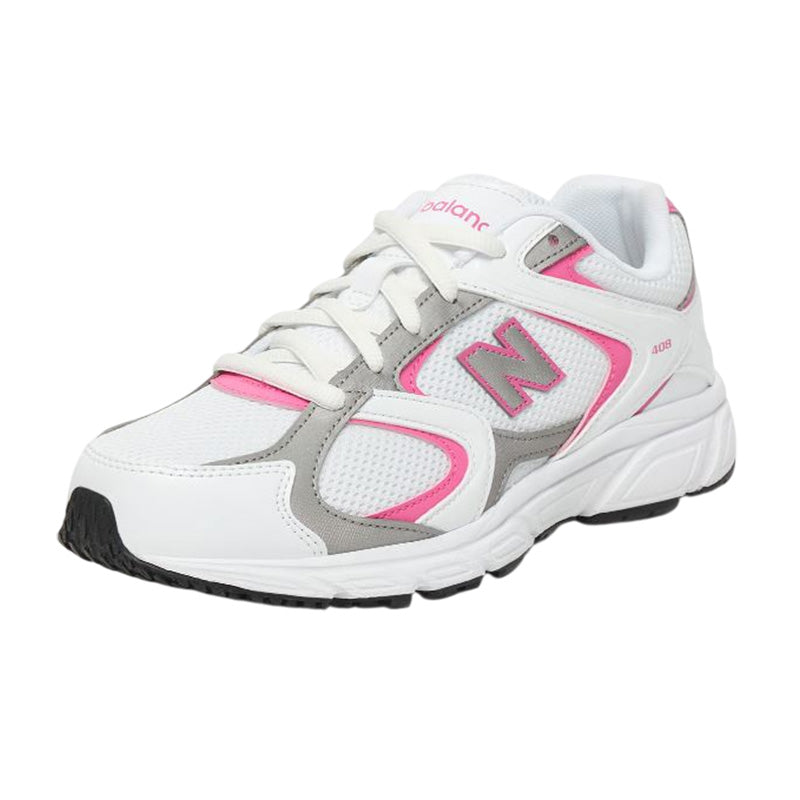 Baskets New Balance G408 Junior - Blanc, Rose, Gris