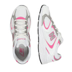 Baskets New Balance G408 Junior - Blanc, Rose, Gris
