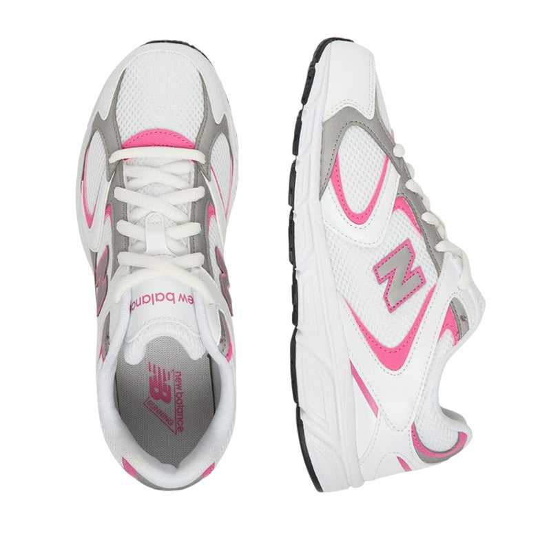 Baskets New Balance G408 Junior - Blanc, Rose, Gris