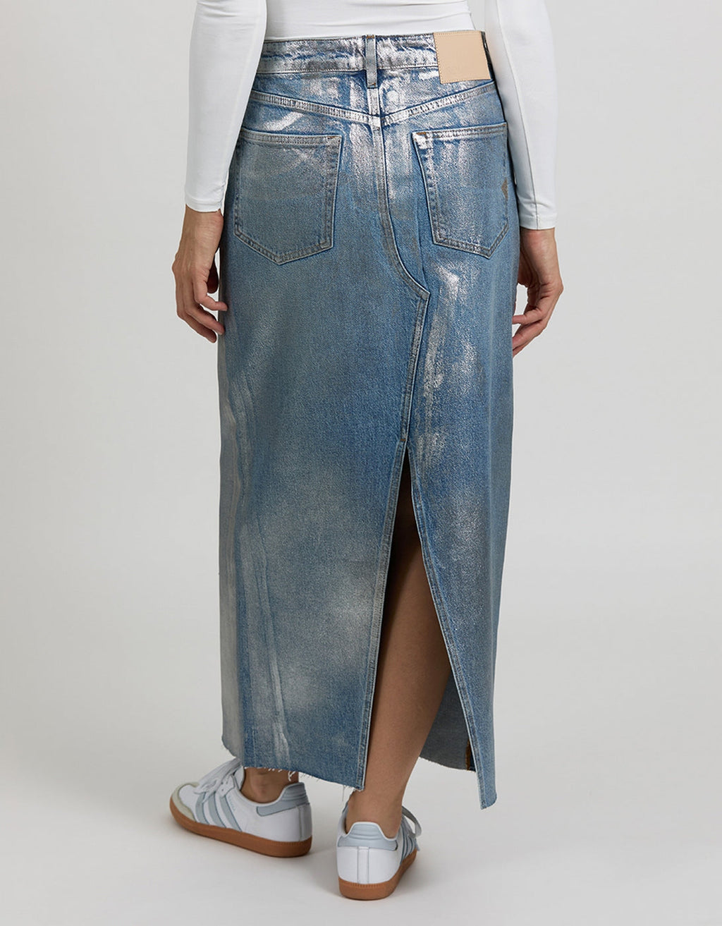 Jupe Gael Coated - Silver - Femme