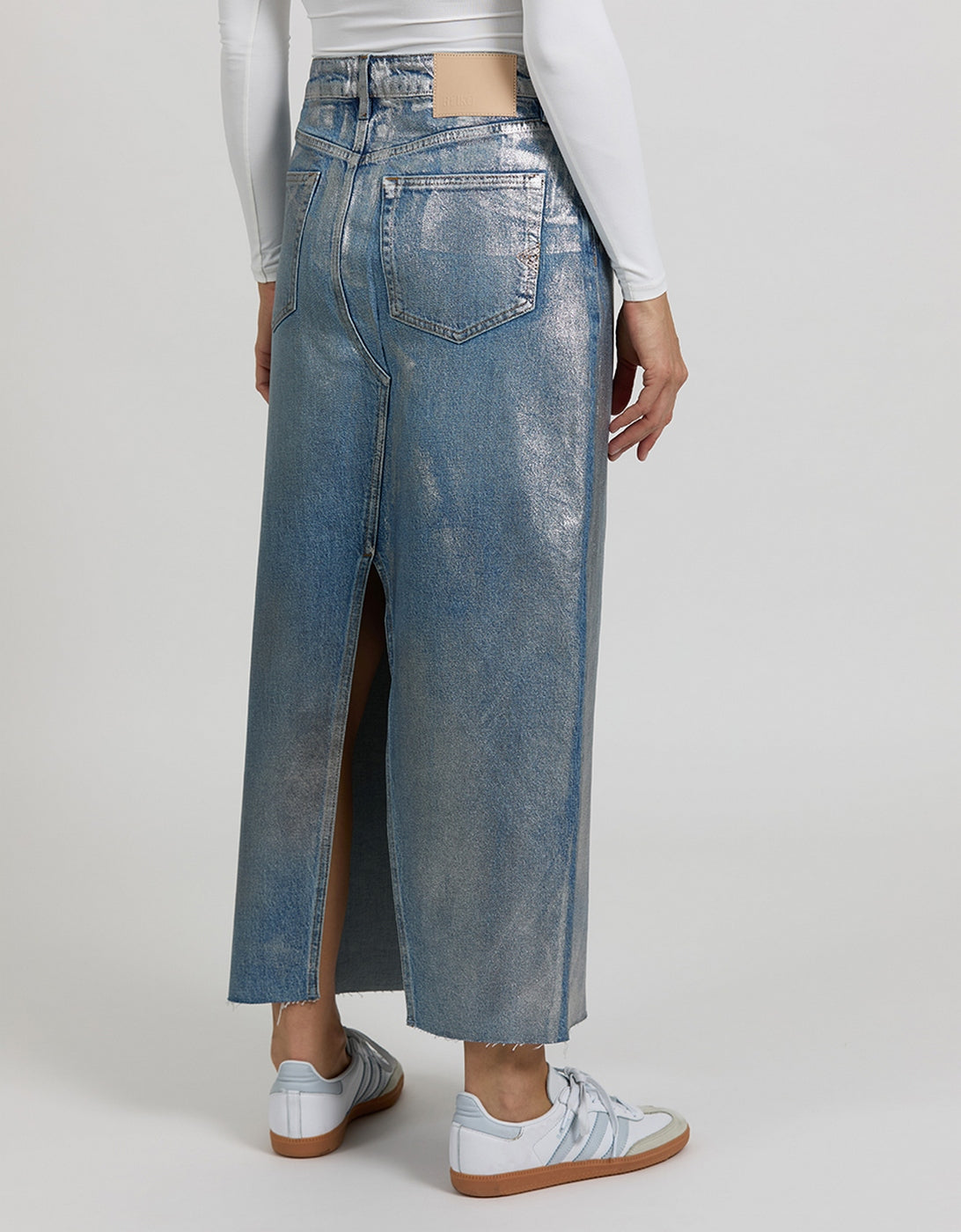 Jupe Gael Coated - Silver - Femme