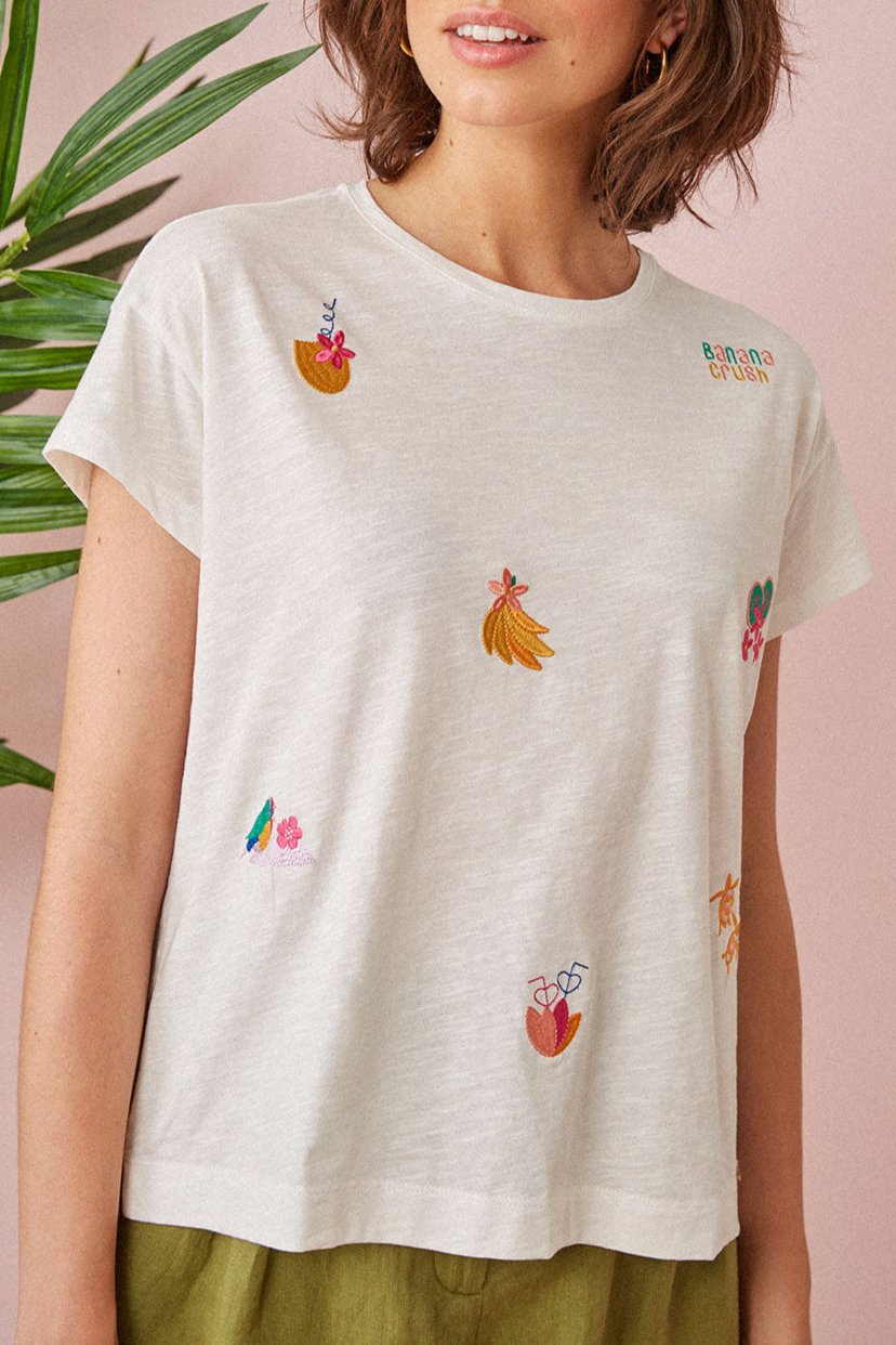 Gaia Tee Shirt - Cream