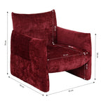 Galatea - Fauteuil Fixe 1 Place - Tissu - Rouge