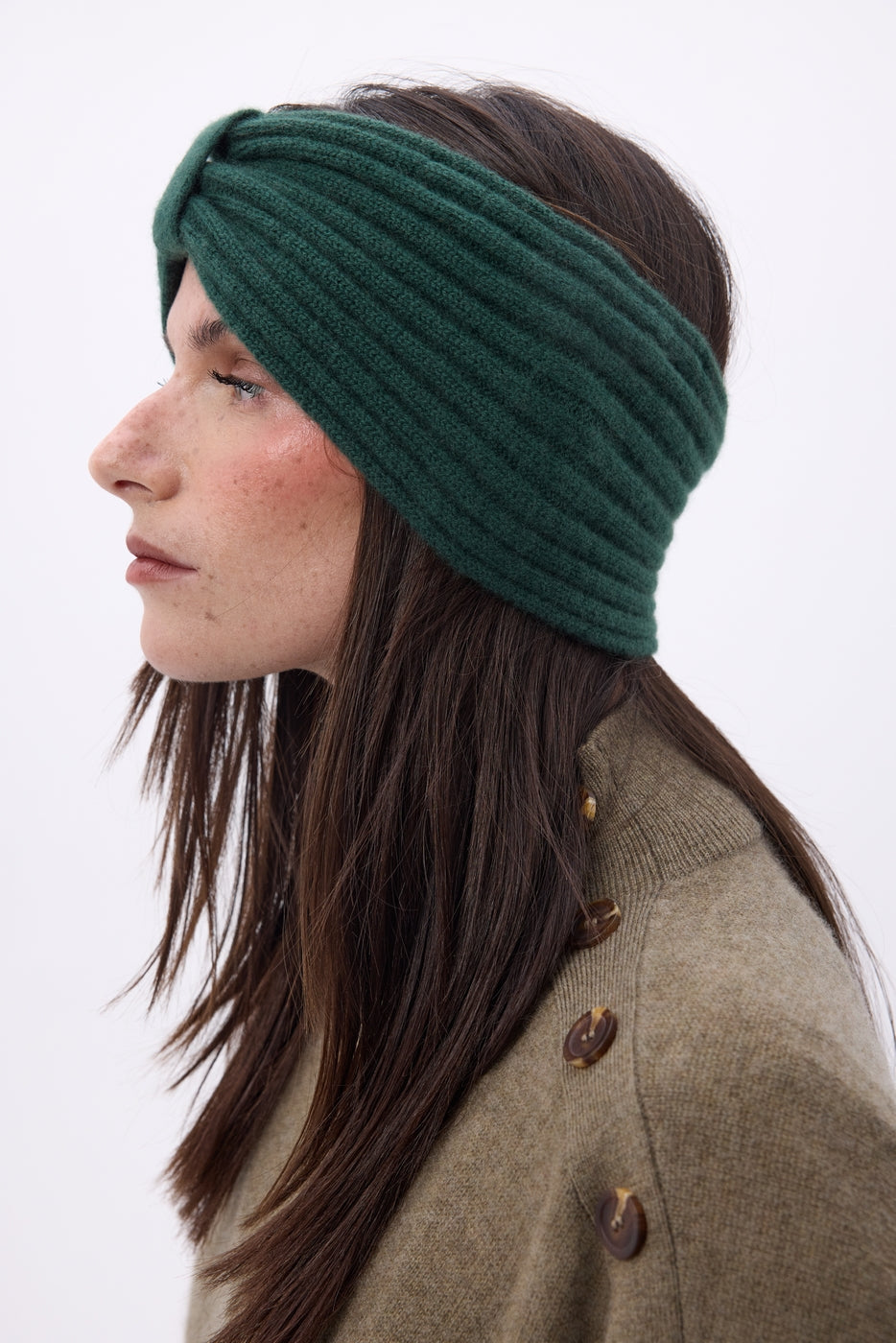 Fascia Gala - Verde bottiglia - Donna - 100% cashmere