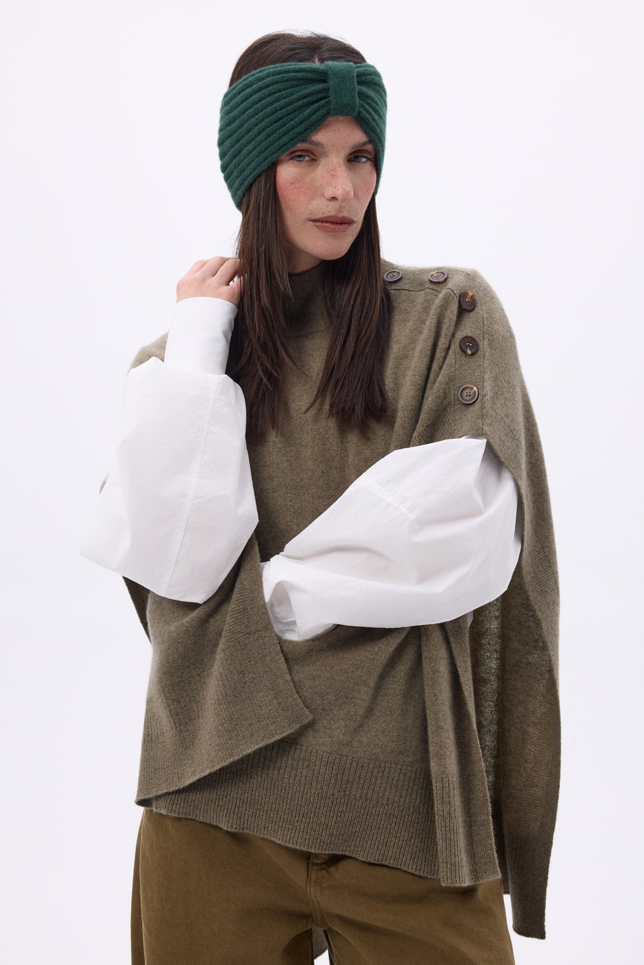 Fascia Gala - Verde bottiglia - Donna - 100% cashmere