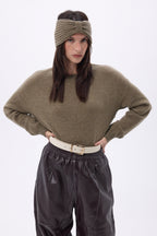 Fascia Gala - Cachi mélange - Donna - 100% Cashmere