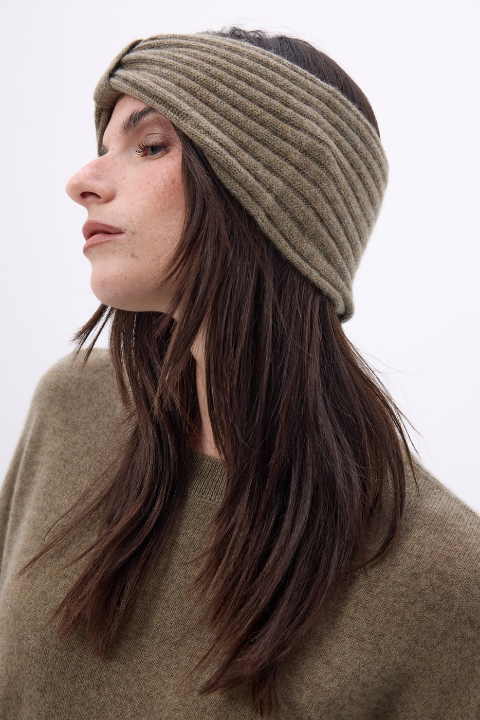 Fascia Gala - Cachi mélange - Donna - 100% Cashmere