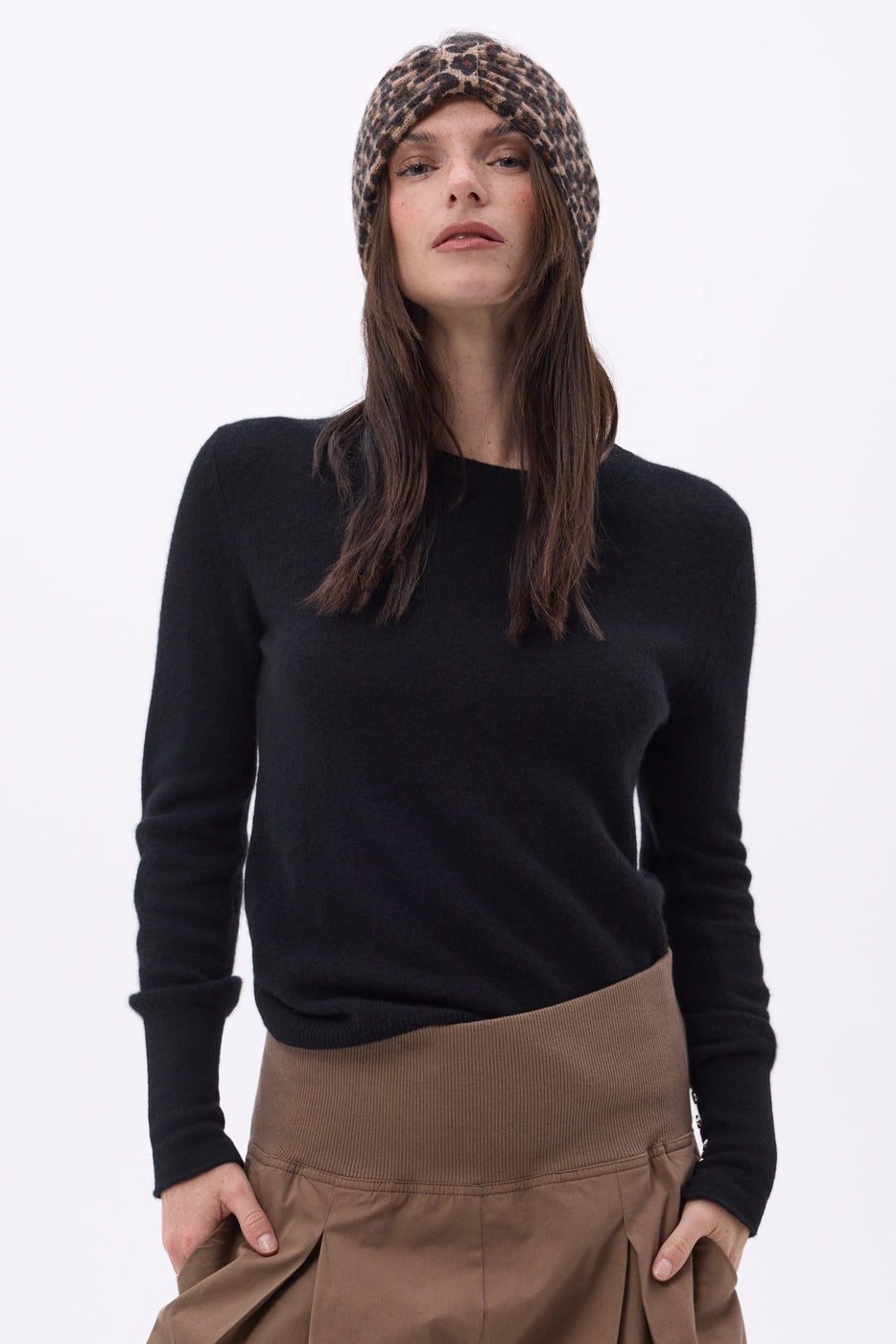 Fascia Stampa Leopardata Gala - Leopardato - Donna - 100% Cashmere