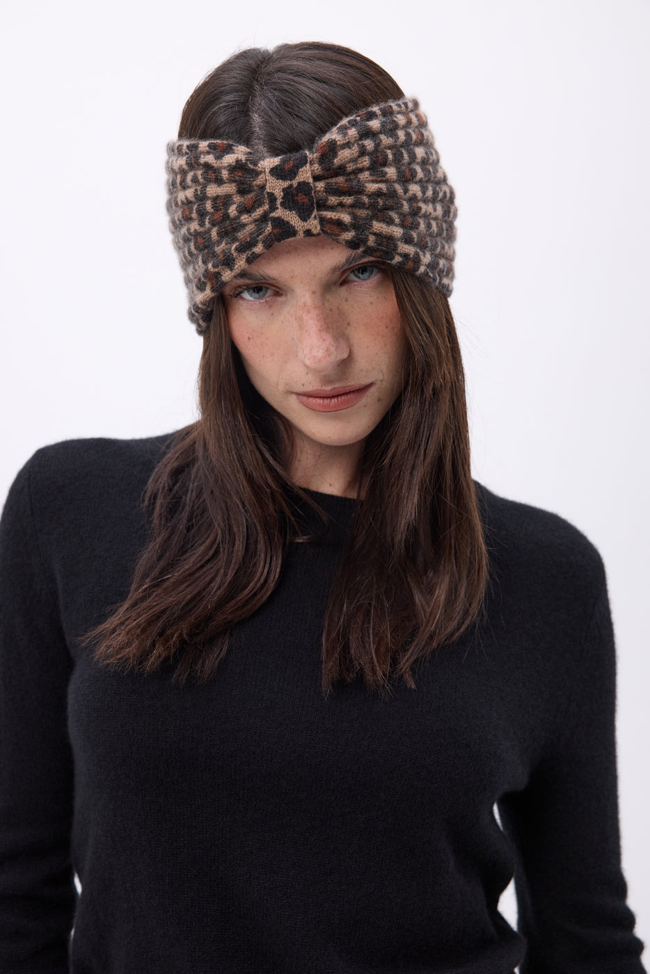 Fascia Stampa Leopardata Gala - Leopardato - Donna - 100% Cashmere