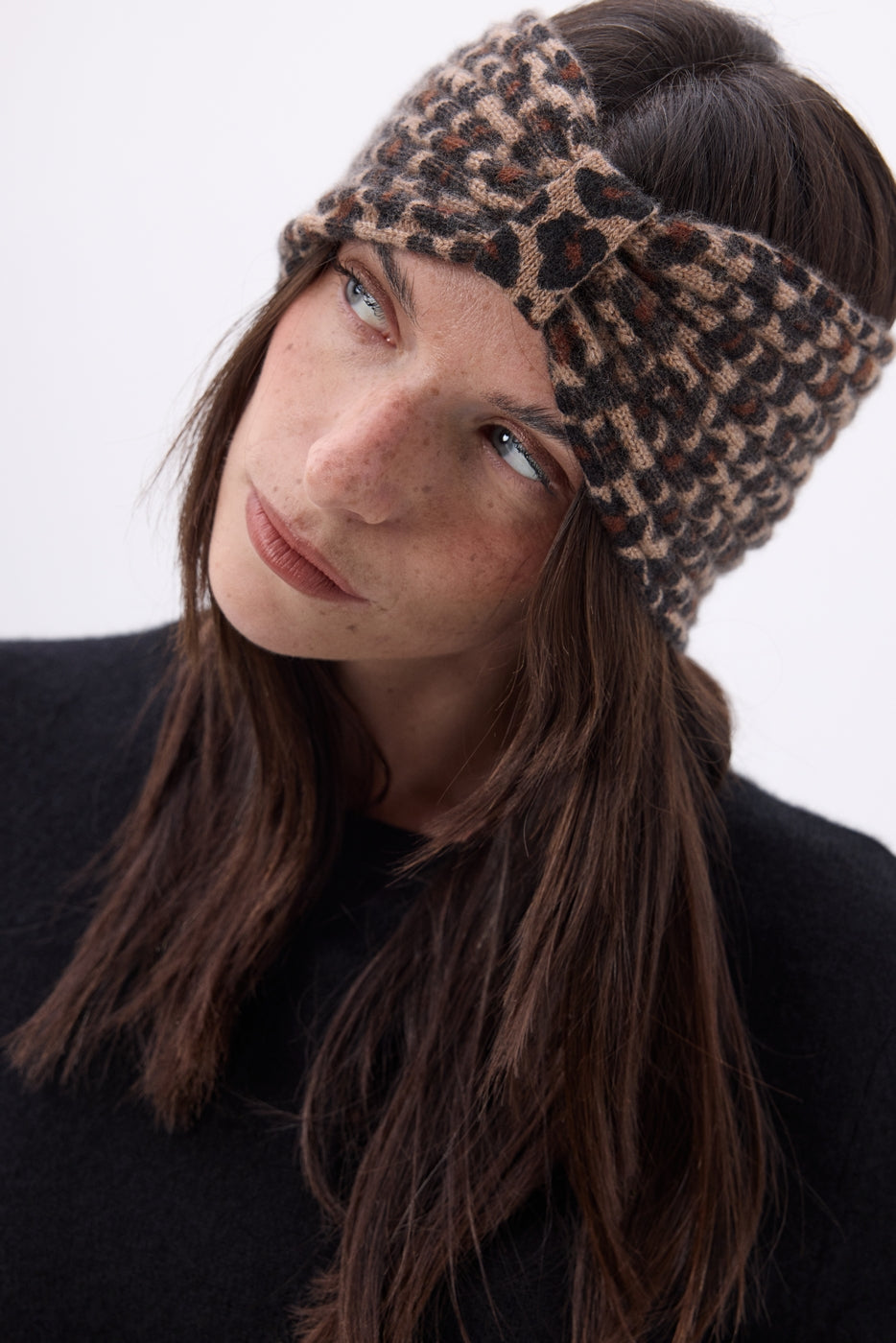 Fascia Stampa Leopardata Gala - Leopardato - Donna - 100% Cashmere