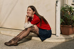 Collants À Motif Fleurs