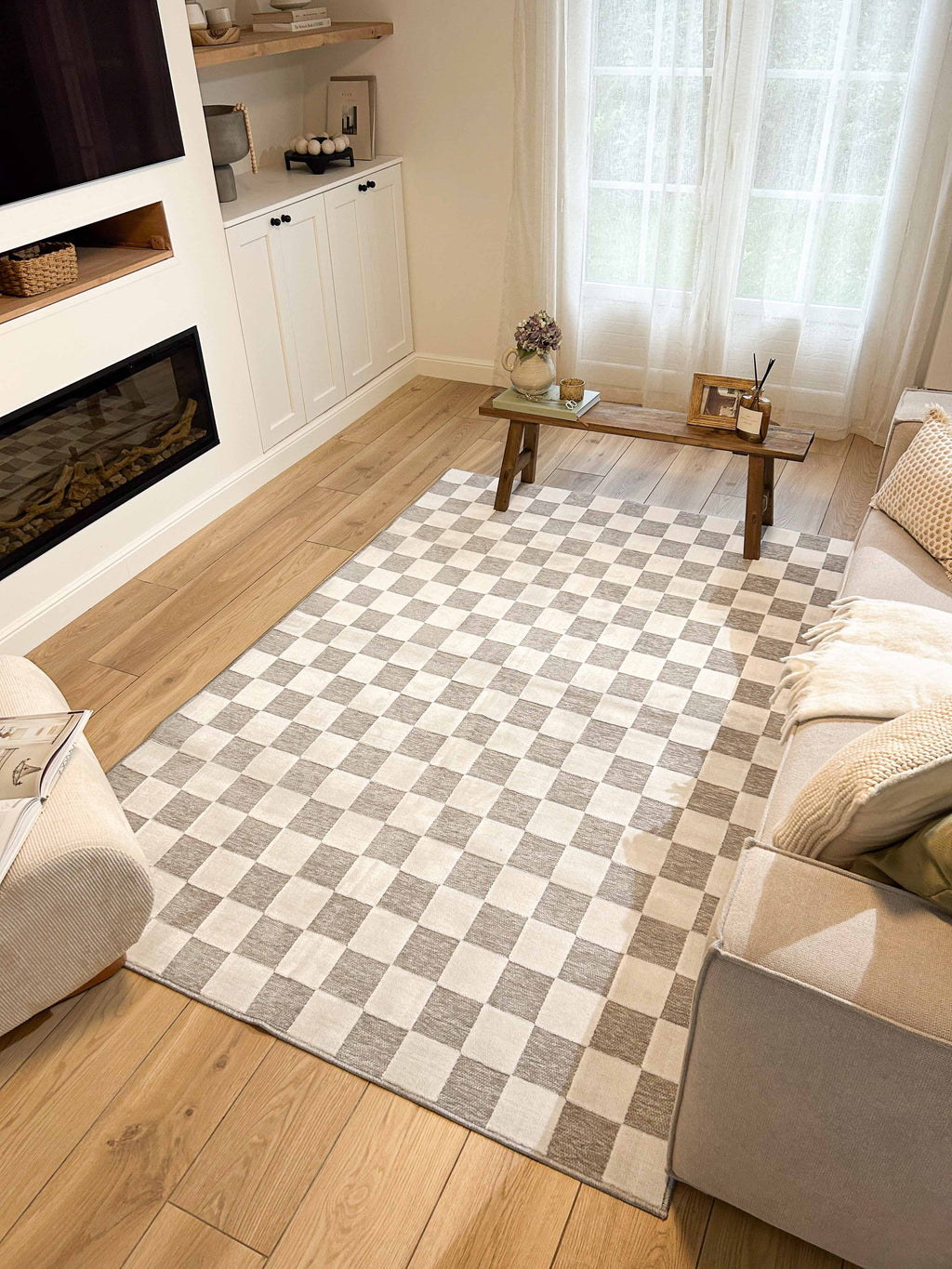Garden Rug 1036 - Abstract Pattern - Gray - Indoor