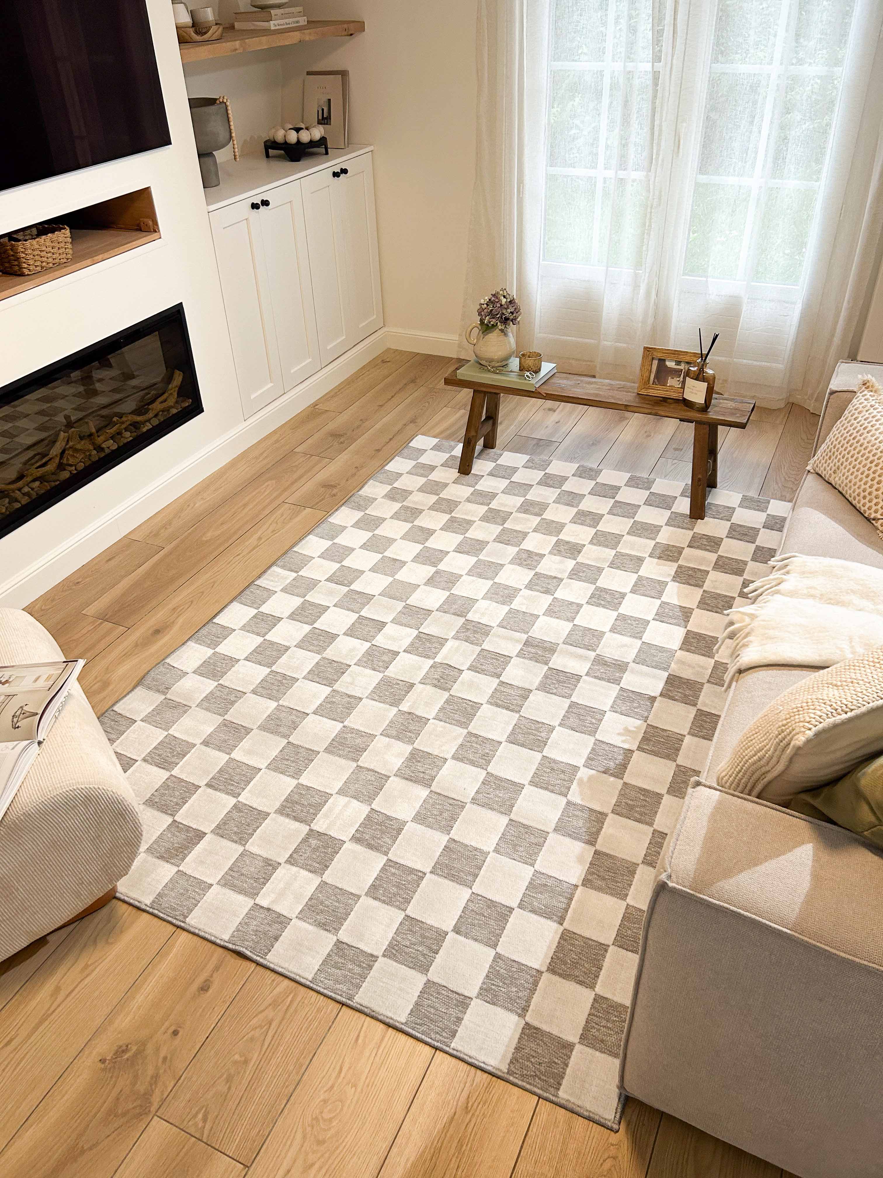 Garden Rug 1036 - Abstract Pattern - Gray - Indoor