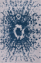 Alfombra rectangular gris con estampado abstracto azul - GARDEN Garden