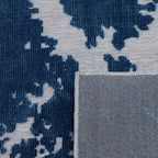 Alfombra rectangular gris con estampado abstracto azul - GARDEN Garden