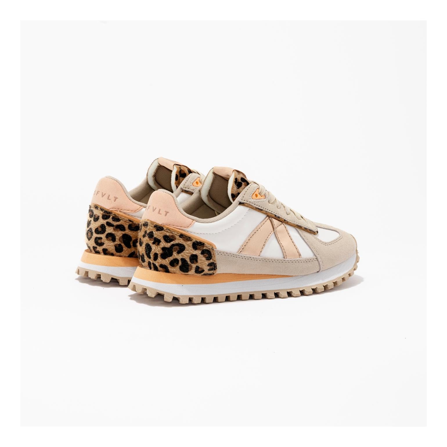 Gate Sneakers Beige-Peach-Leopard