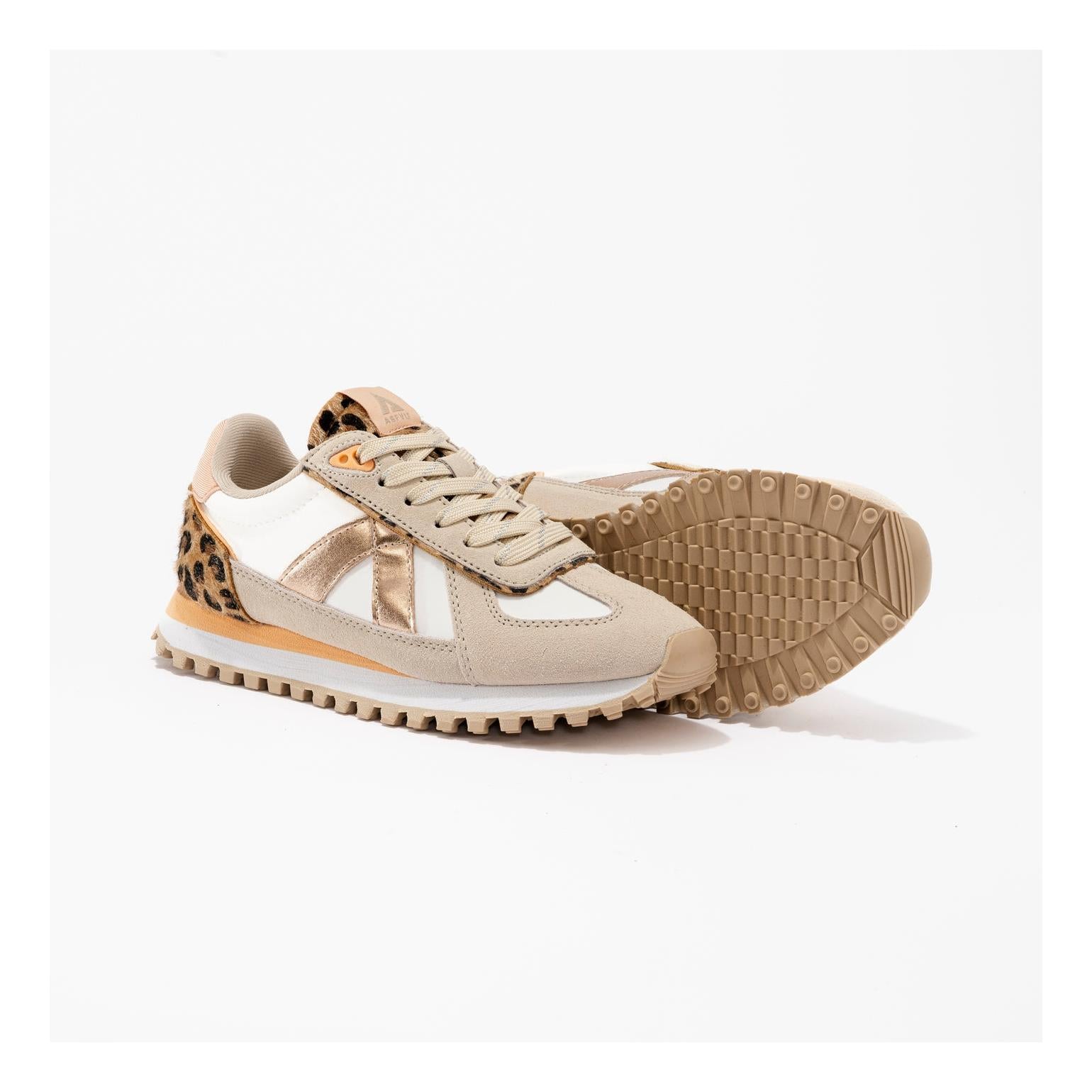 Gate Sneakers Beige-Peach-Leopard