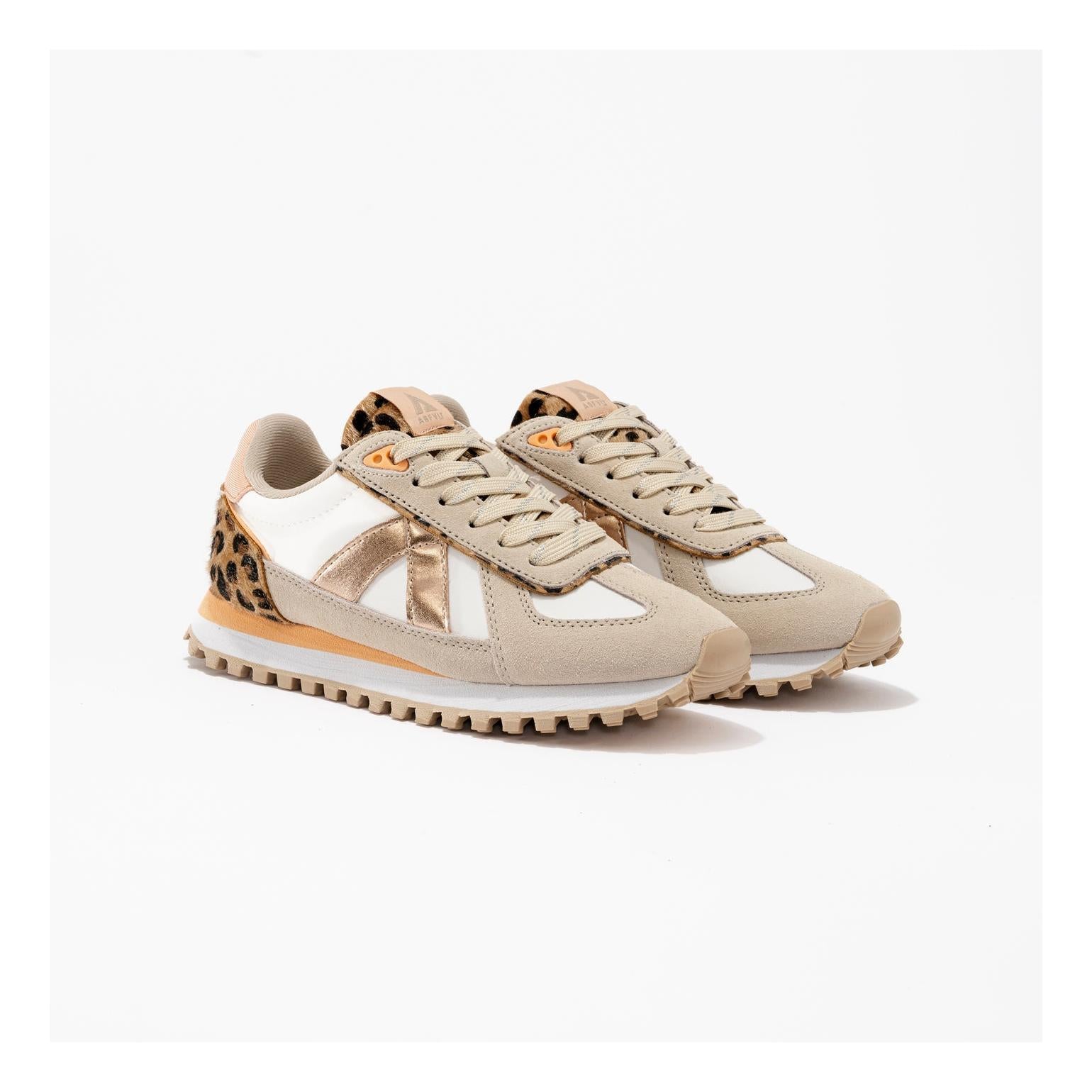 Gate Sneakers Beige-Peach-Leopard