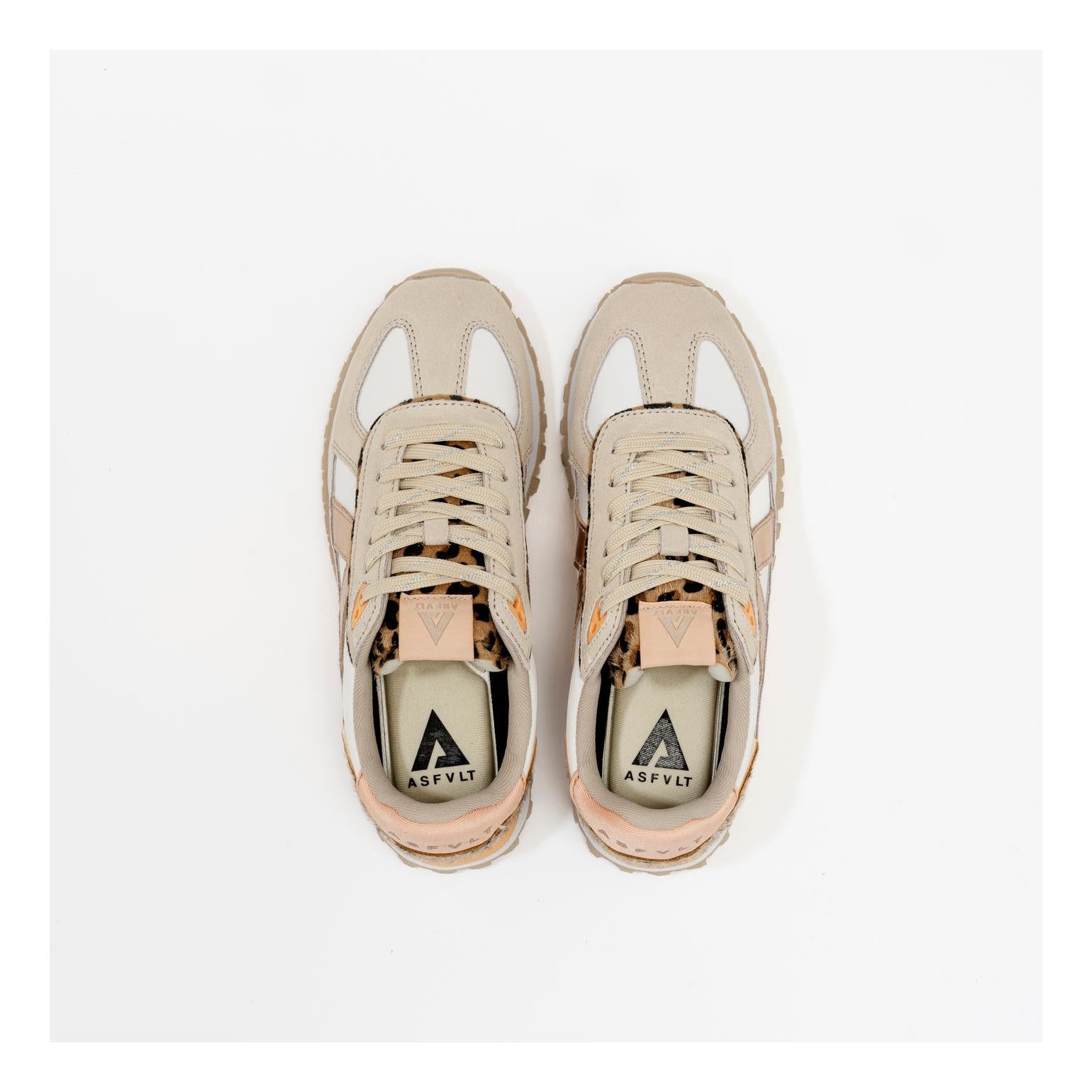 Gate Sneakers Beige-Peach-Leopard
