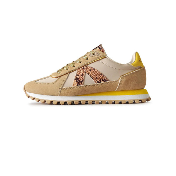 Gate Sneakers - Tan/Snake/Yellow