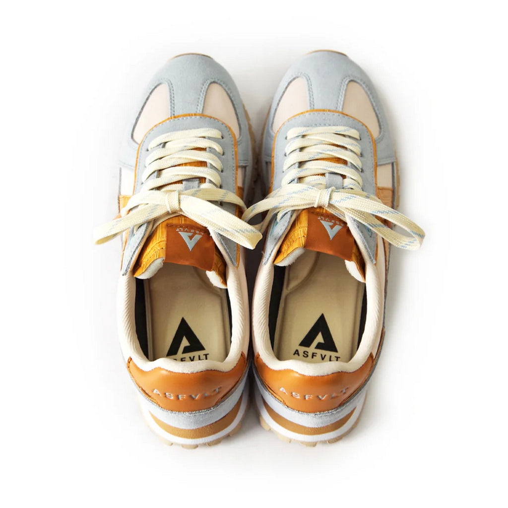 Gate Sneakers - Blue/Beige/Cognac Croc