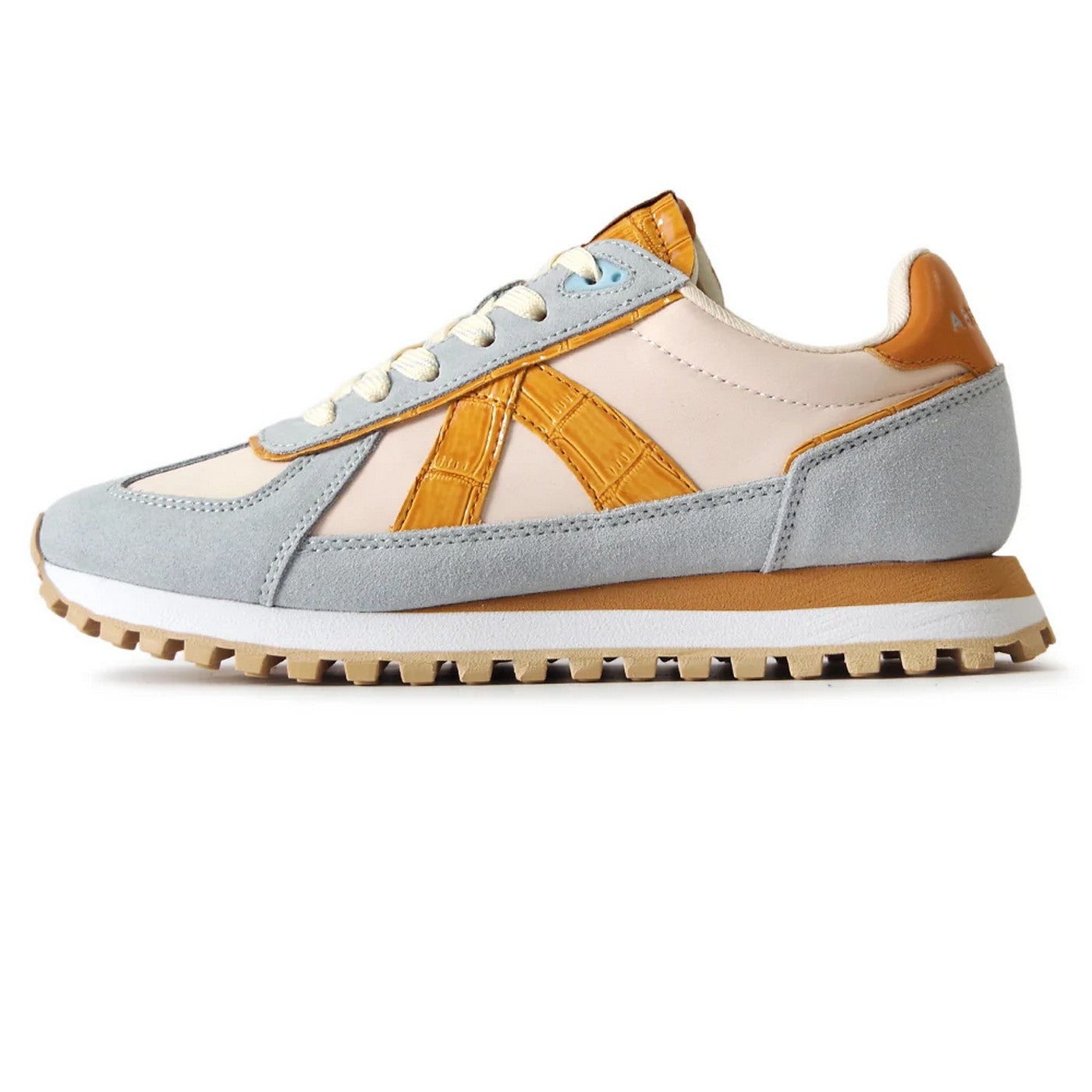 Gate Sneakers - Blue/Beige/Cognac Croc