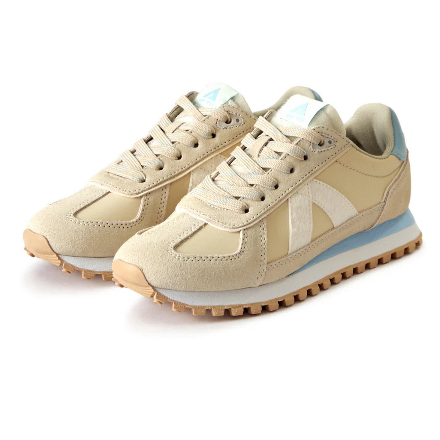 Sneakers Gate - Off White/Beige Pony Hair/Blue
