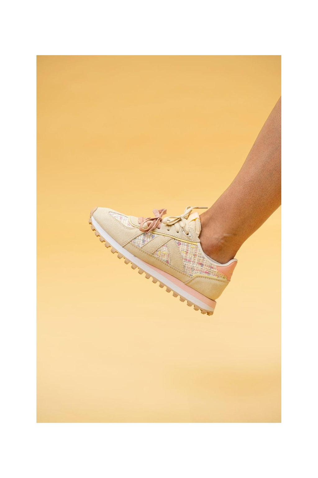 Gate Sneakers - Cream / White Tweed