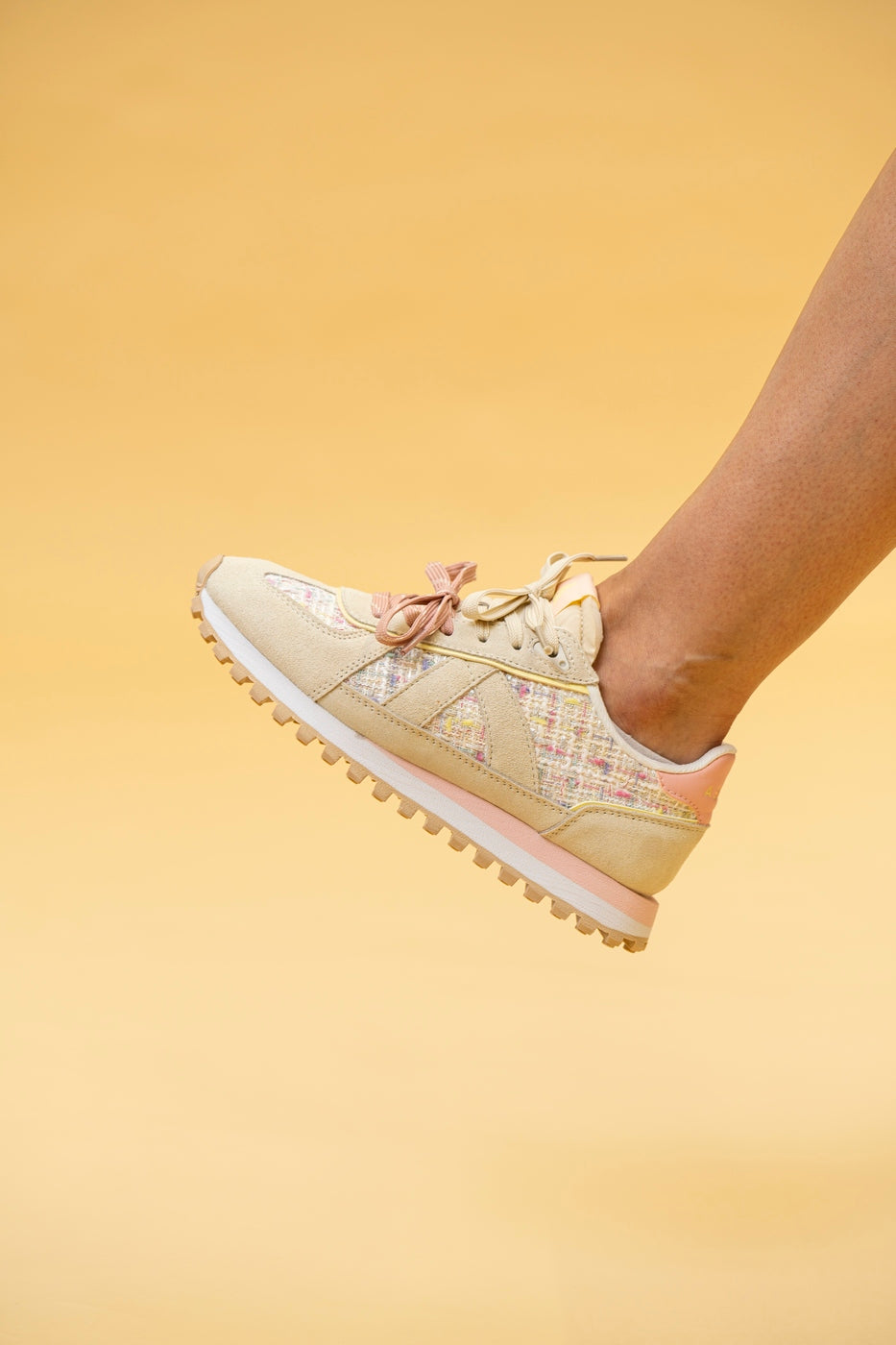 Gate Sneakers - Cream / White Tweed