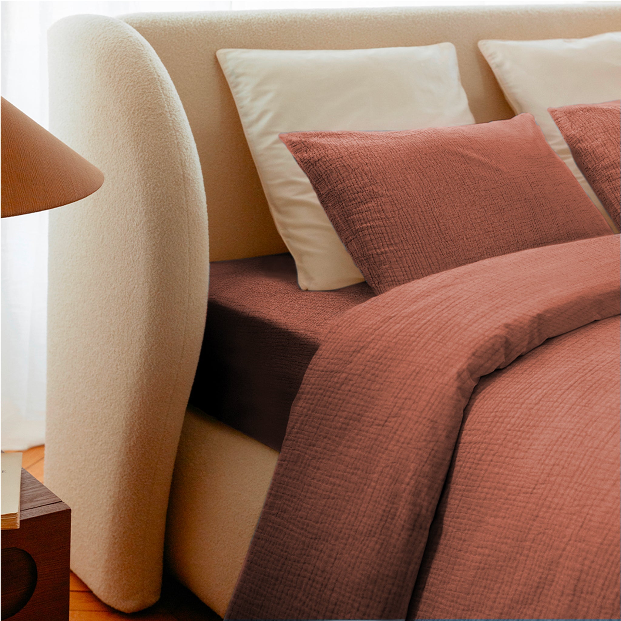 Housse de couette Gaze de coton - 4 coloris au choix