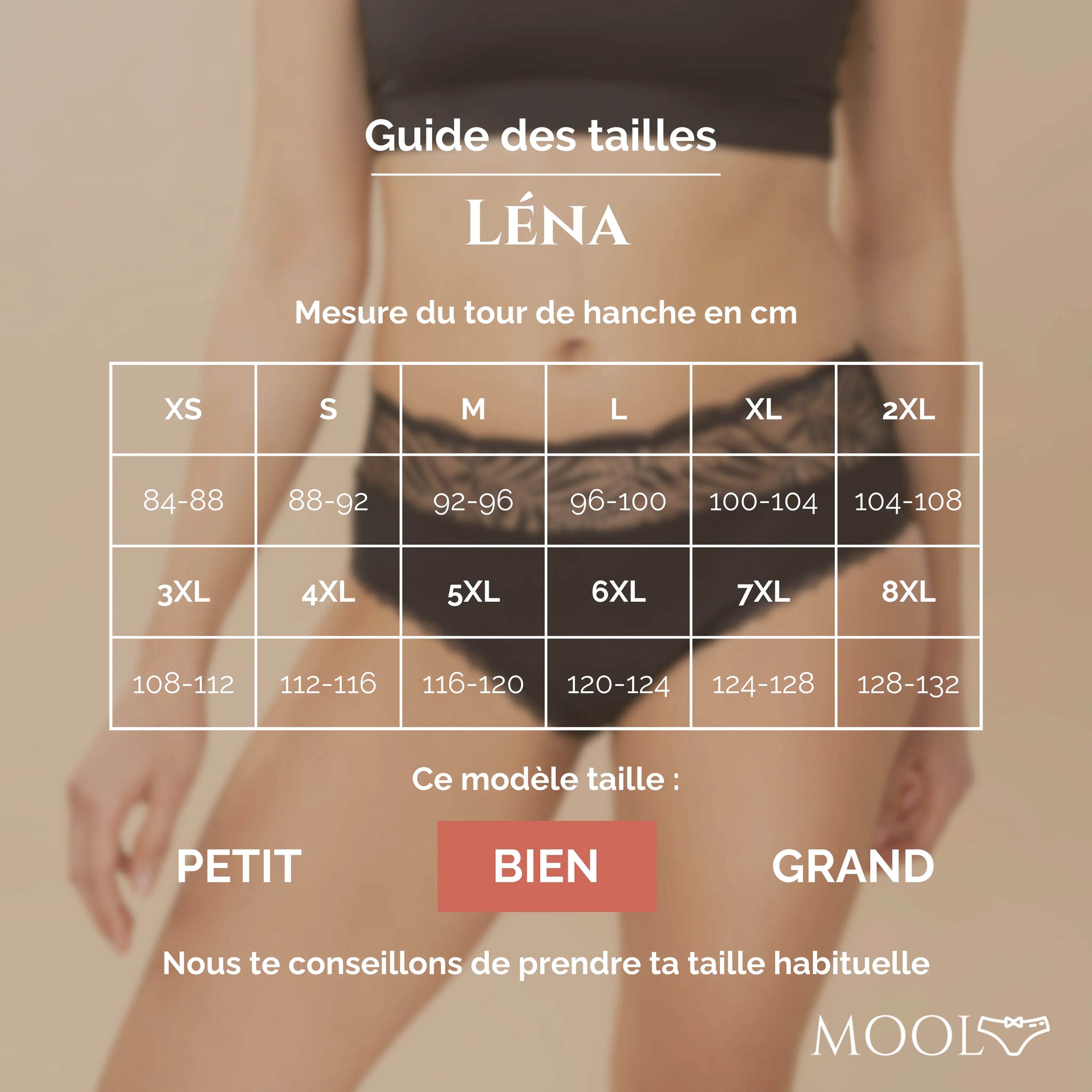 Léna - Bragas menstruales de flujo pesado - XS a 8XL