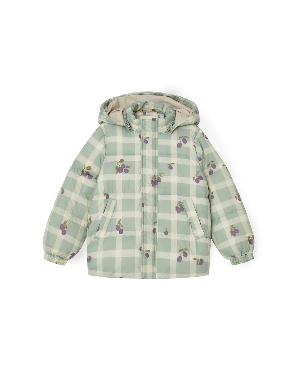 Veste Bouffante - Prune Check