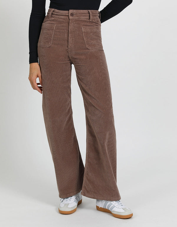 Pantalon Wide Gigi Velvet - Truffle - Femme