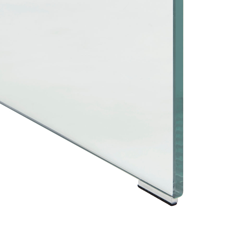Ginza - Bedside Table - Tempered Glass - Transparent