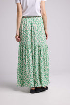 Jupe Longue - Fleurs Vert