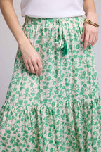 Jupe Longue - Fleurs Vert