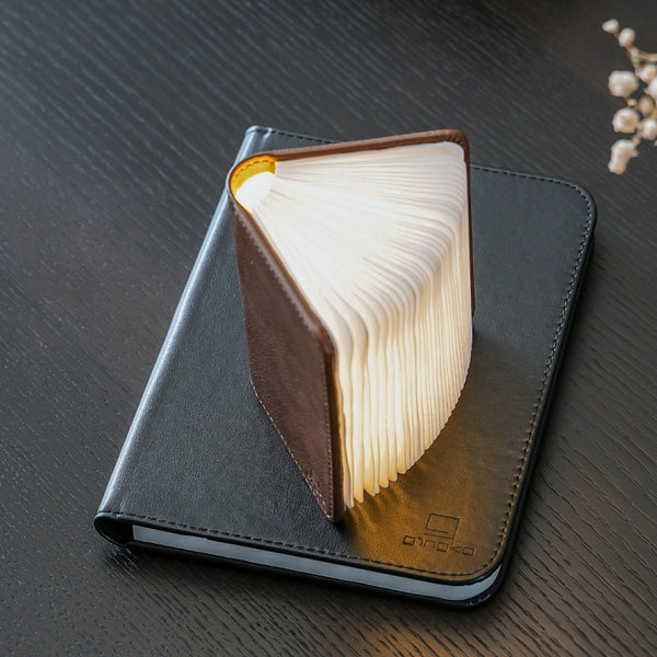 Smart Book LED Lamp - Brown Leather - 2 Sizes