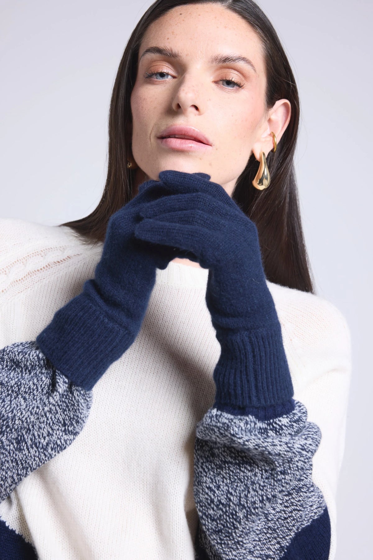 Unisex-handsker Gloves - Marineblå - Unisex - 100 % kashmir