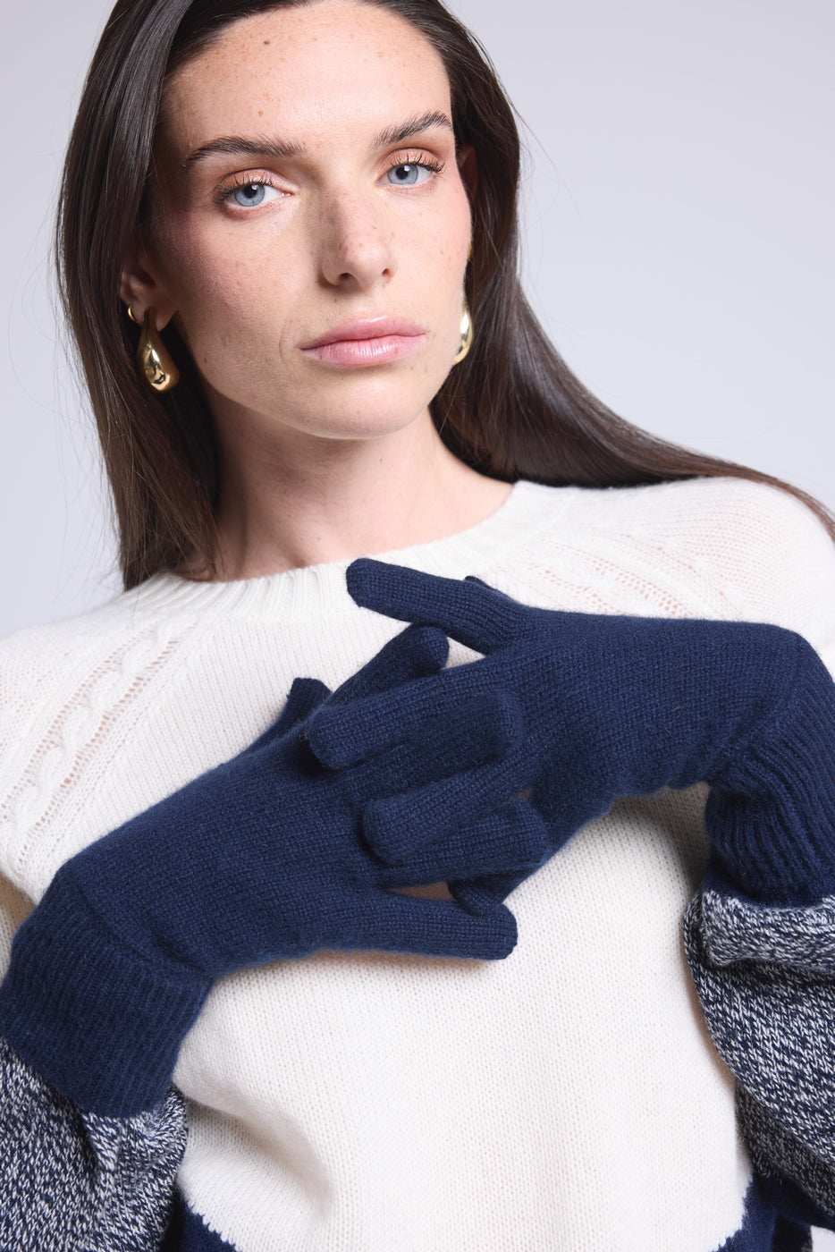 Unisex-handsker Gloves - Marineblå - Unisex - 100 % kashmir