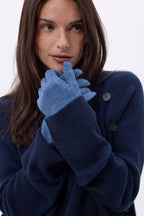 Handschuhe Gloves – Jeansblau – Unisex – 100 % Kaschmir