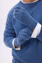 Handschuhe Gloves – Jeansblau – Unisex – 100 % Kaschmir