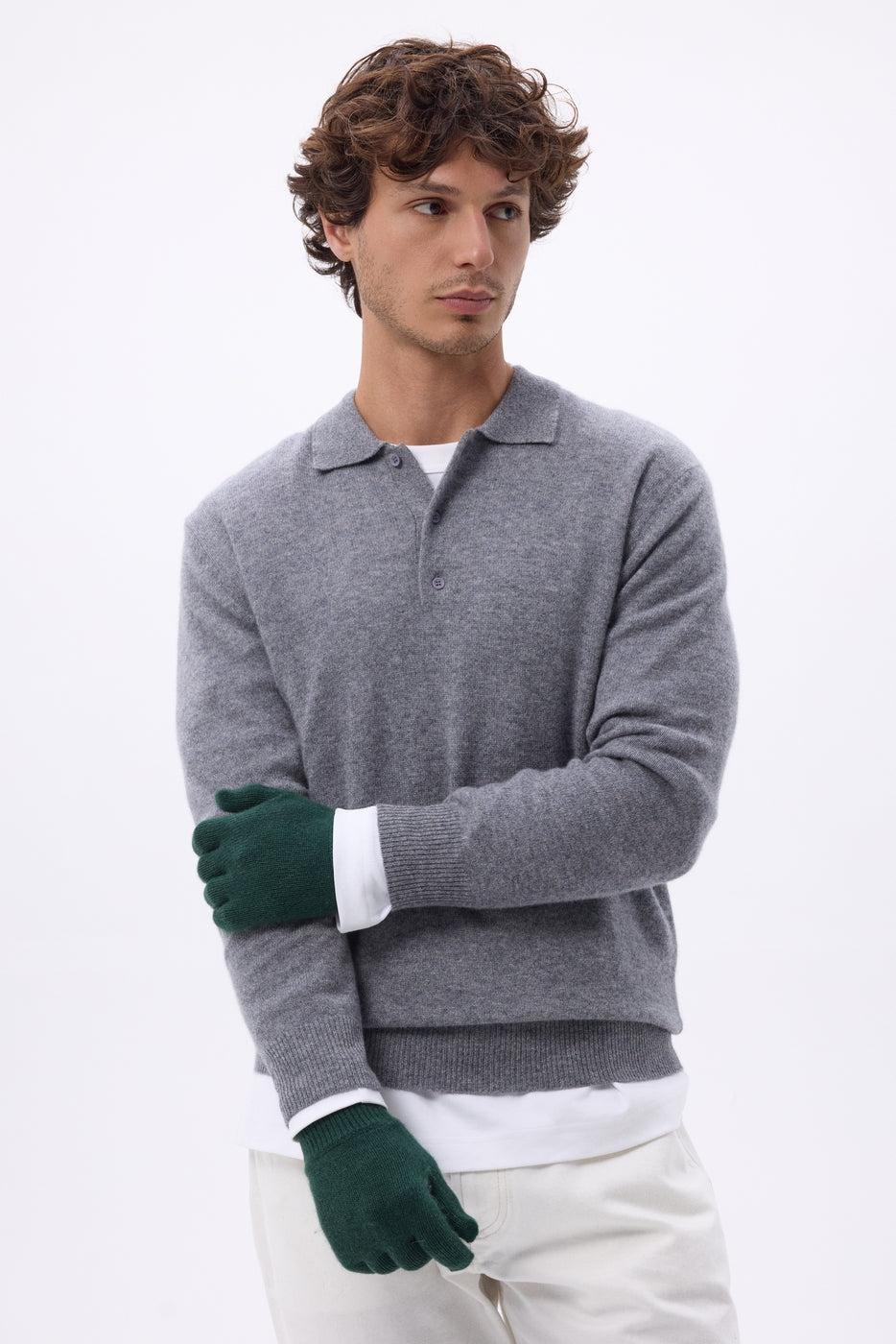 Guanti Gloves - Verde Bottiglia - Unisex - 100% Cashmere