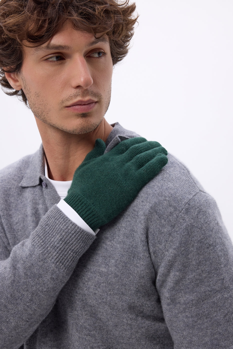 Guanti Gloves - Verde Bottiglia - Unisex - 100% Cashmere