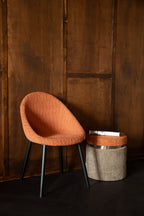 Fenna - Chaise - Polyester - Rouge Terracotta