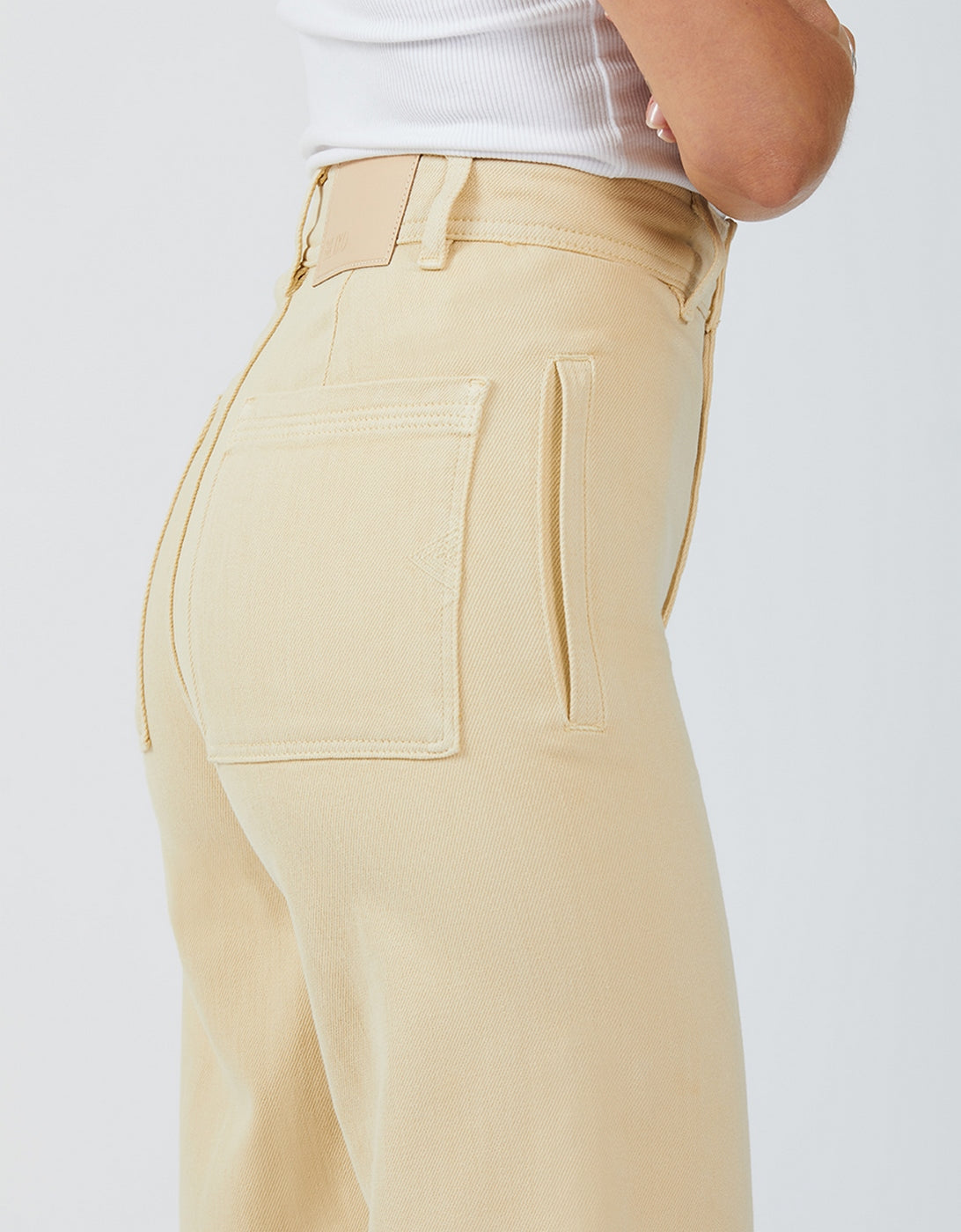 Straight Grace Color Trousers - Light Sand - Women