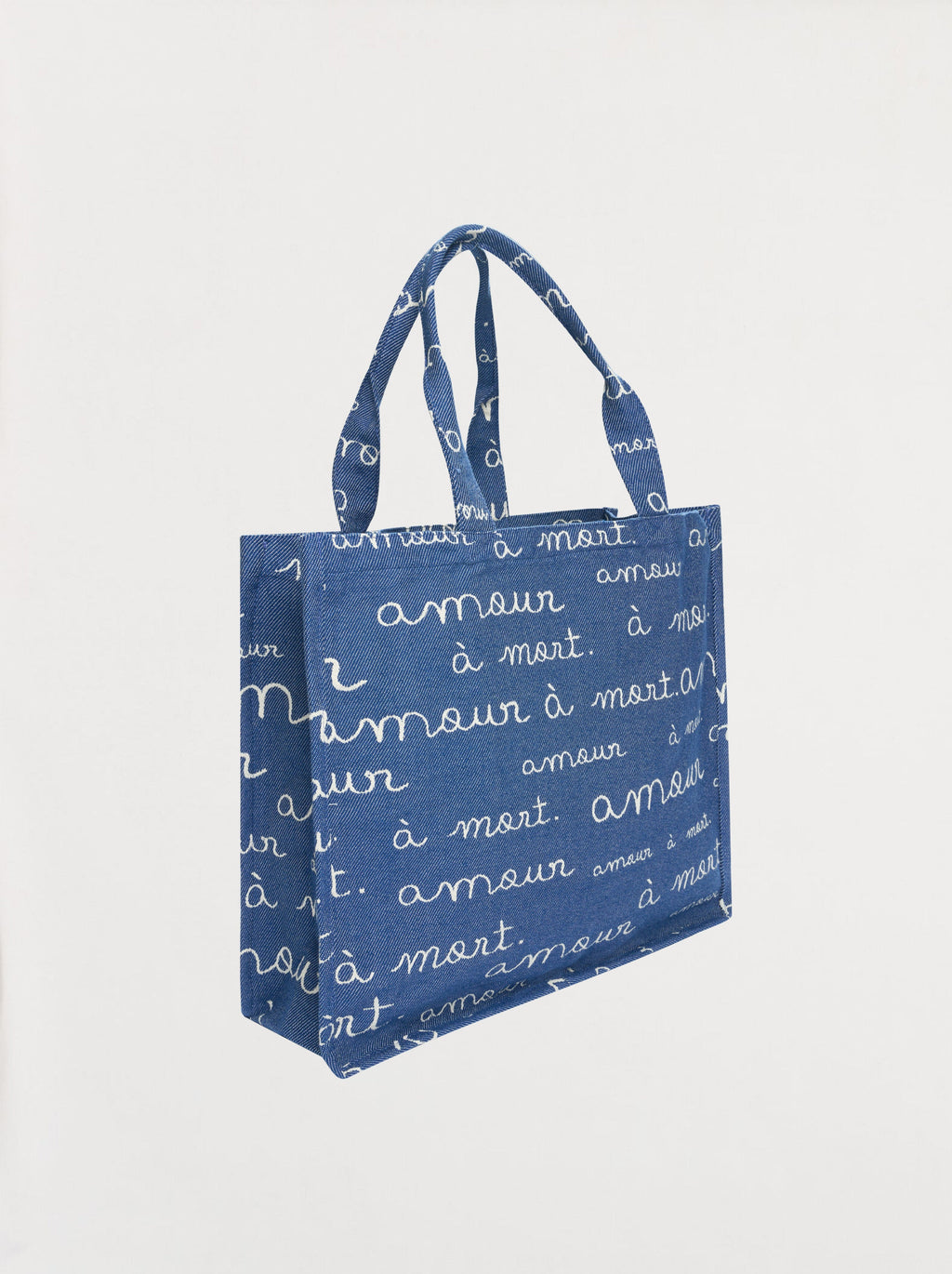 Bolso tote vaquero Amour de jacquard