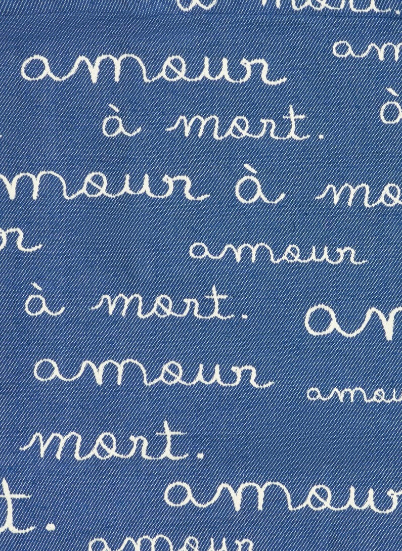 Bolso tote vaquero Amour de jacquard